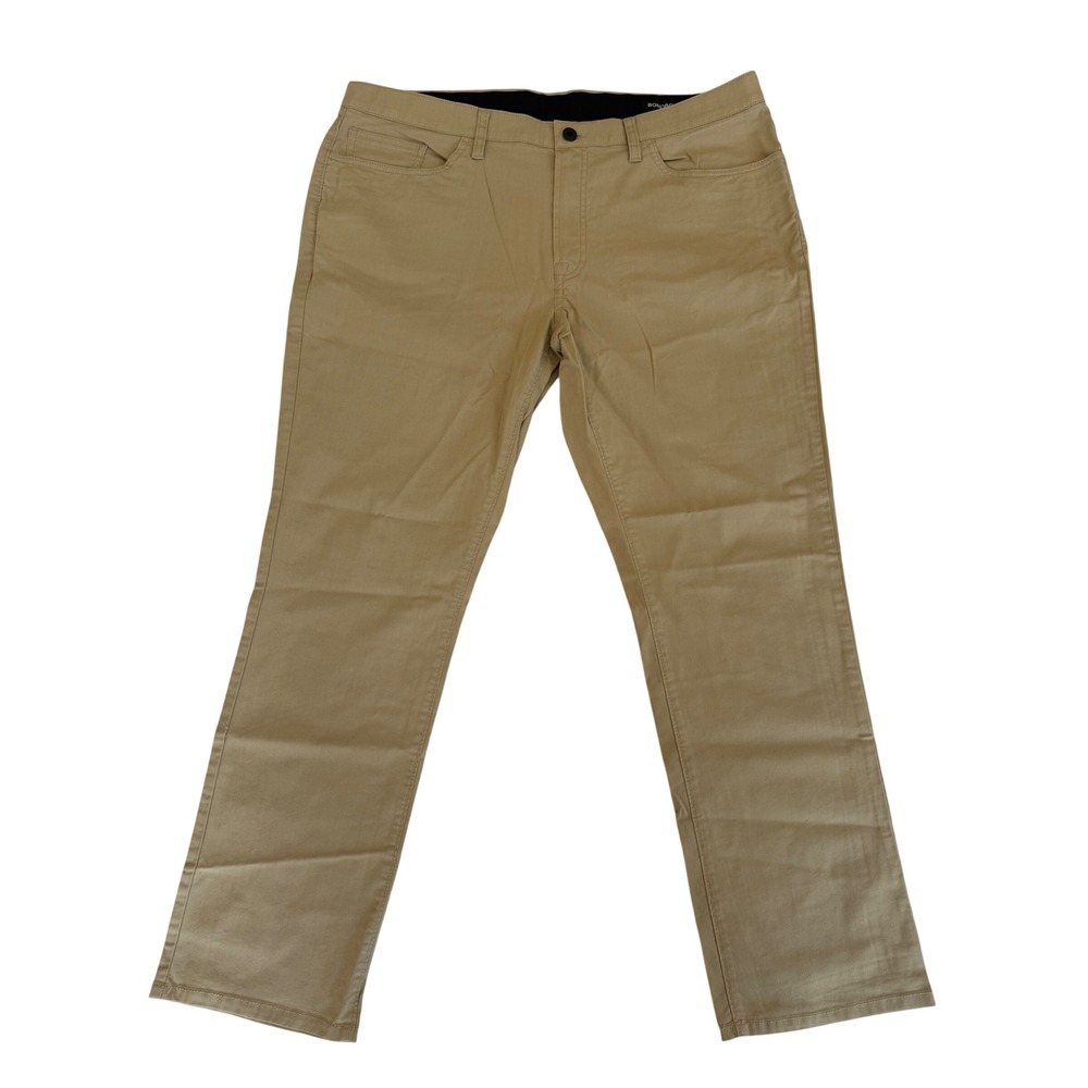 Bonobos Chinos Mens Size 38x30 Tan Stretch 5-Pocket Straight Leg Pants Casual